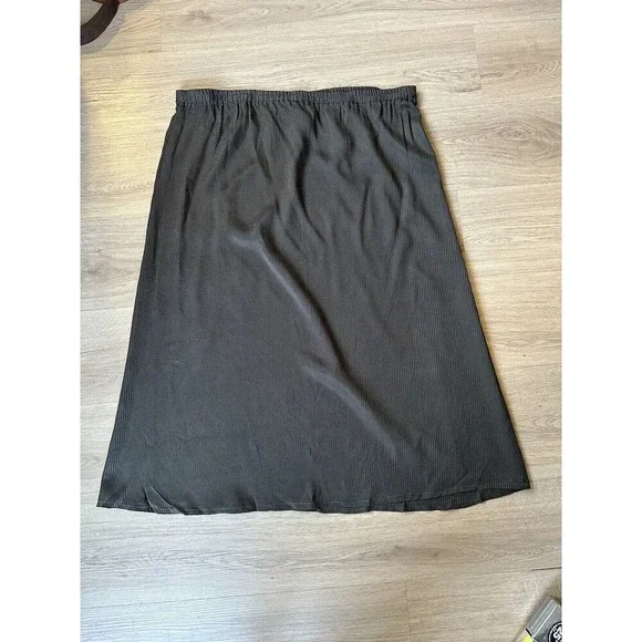 Eileen Fisher Women’s Vintage 100% Silk 3 Piece Set Pants Skirt Top Size L Green - Picture 10 of 11